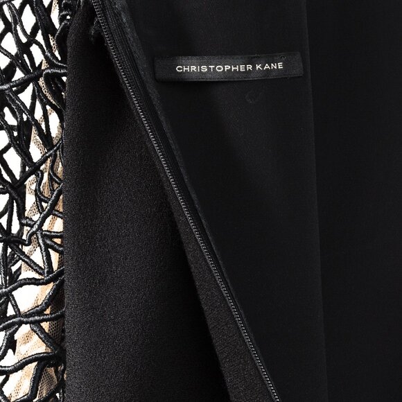 Christopher Kane Resort 2014 Black Embroidered Wool-Crepe Mini Dress - Picture 4 of 10